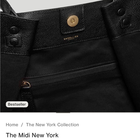 DeMellier Black Midi New York Tote - Picture 4 of 8